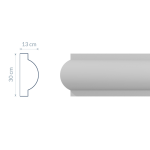 Římsa modernistická RM2 - 120 cm
