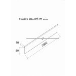 Stěnová lišta vyhnutá poplastovaná r.š. 70 mm 2m - RAL 7035